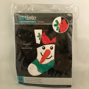 Artiste Felt Christmas Stocking Kit Needle Art Snowman Hobby Lobby 2015 NEW